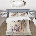thumbnail image 2 of Designart "Pink and Plum Cherry Blossom Bough I" Cherry Blossom Bedding Covert Set - Traditional Beige Landscapes Bed Set With 1 Sham, 2 of 6