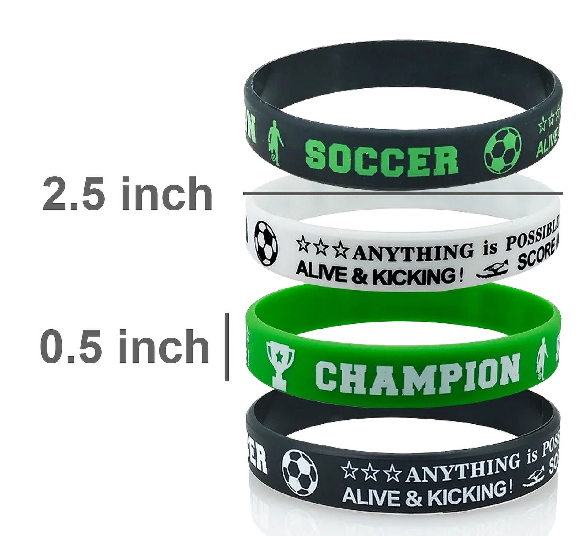 24-Pack Football Silicone Wristbands – Sport Themed Stretch Bracelets For Football Party Favors, Team Gifts & Fan Gear