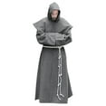 thumbnail image 1 of S-5xl Renacimiento Monje Clérigo Hábito Escapulario Fraile Traje Religioso Santo Bata Hombres Sacerdote Capucha Traje de Halloween, 1 of 3