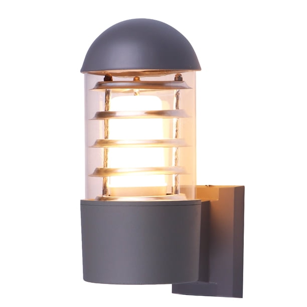 Pantalla De Plástico De Aluminio Impermeable Lámparas De Pared Led Lámpara De Pared Ip65 Enchufe Exterior E27 Speravity HA025536-01
