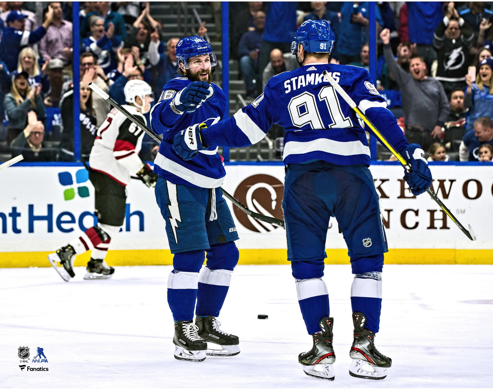 Nikita Kucherov and Steven Stamkos Tampa Bay Lightning Unsigned Goal