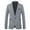 Gray, variant on IROINNID Men's Blazer V-Neck Notch Lapel Long Sleeve Solid Color Casual Fine Check Woolen Slim And Handsome Suit Top