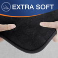 thumbnail image 6 of NEWEEN Bathroom Rugs – Thick Memory Foam, Non-Slip Bath Mat, Soft Plush Velvet Top, Ultra Absorbent, Small, Large & Long Rugs for Bathroom Floor, 20"×30", Black, 6 of 9