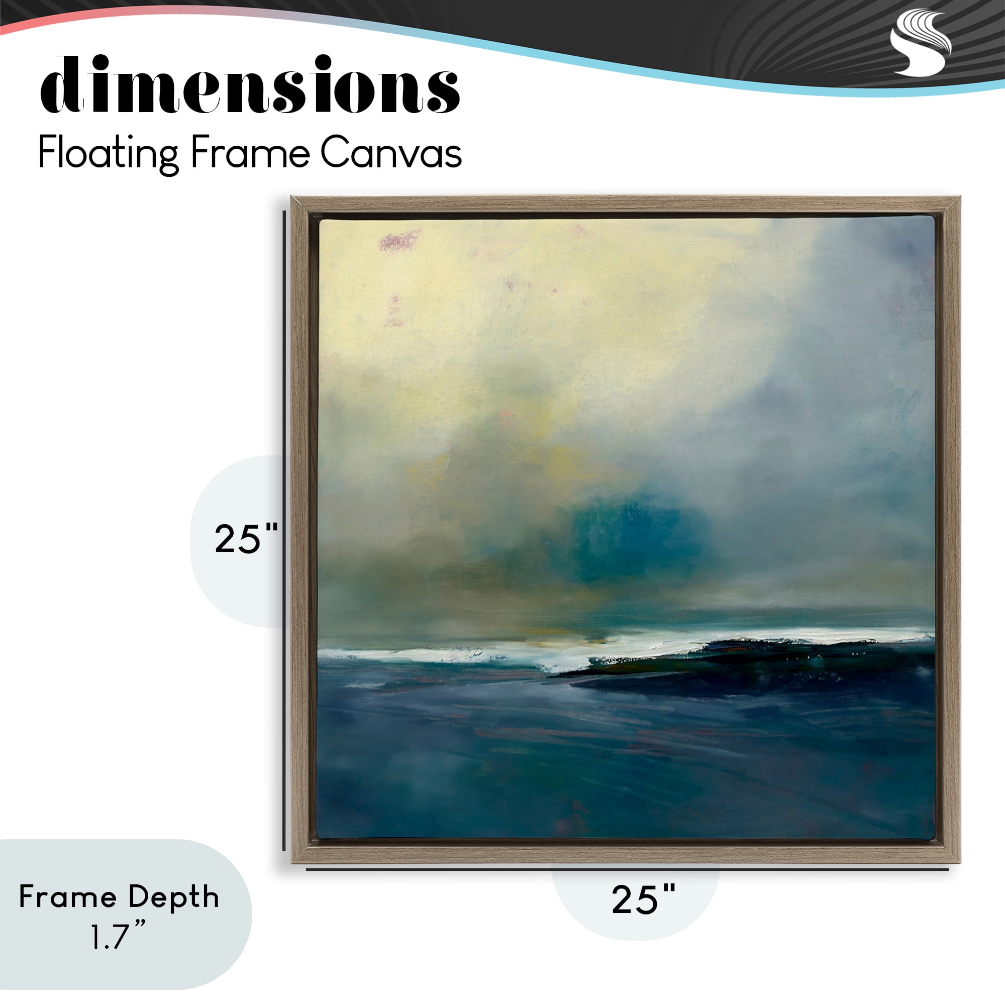 Stupell Industries Channeling Calm Horizon Brown Framed Floater Canvas Wall Art, design by Patrick Dennis