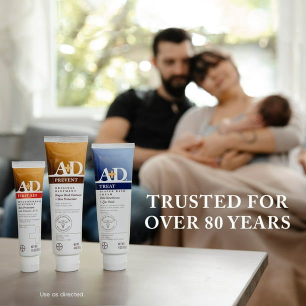 4 pack) A+D First Aid Ointment, Dry Skin Moisturizer + Skin