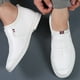 thumbnail image 2 of Zapatos blancos de verano de cuero genuino estilo coreano primavera y otoño zapatos de hombre invisibles con aumento de altura interior zapatos de hombre casuales de negocios de cuero para hombres, 2 of 5