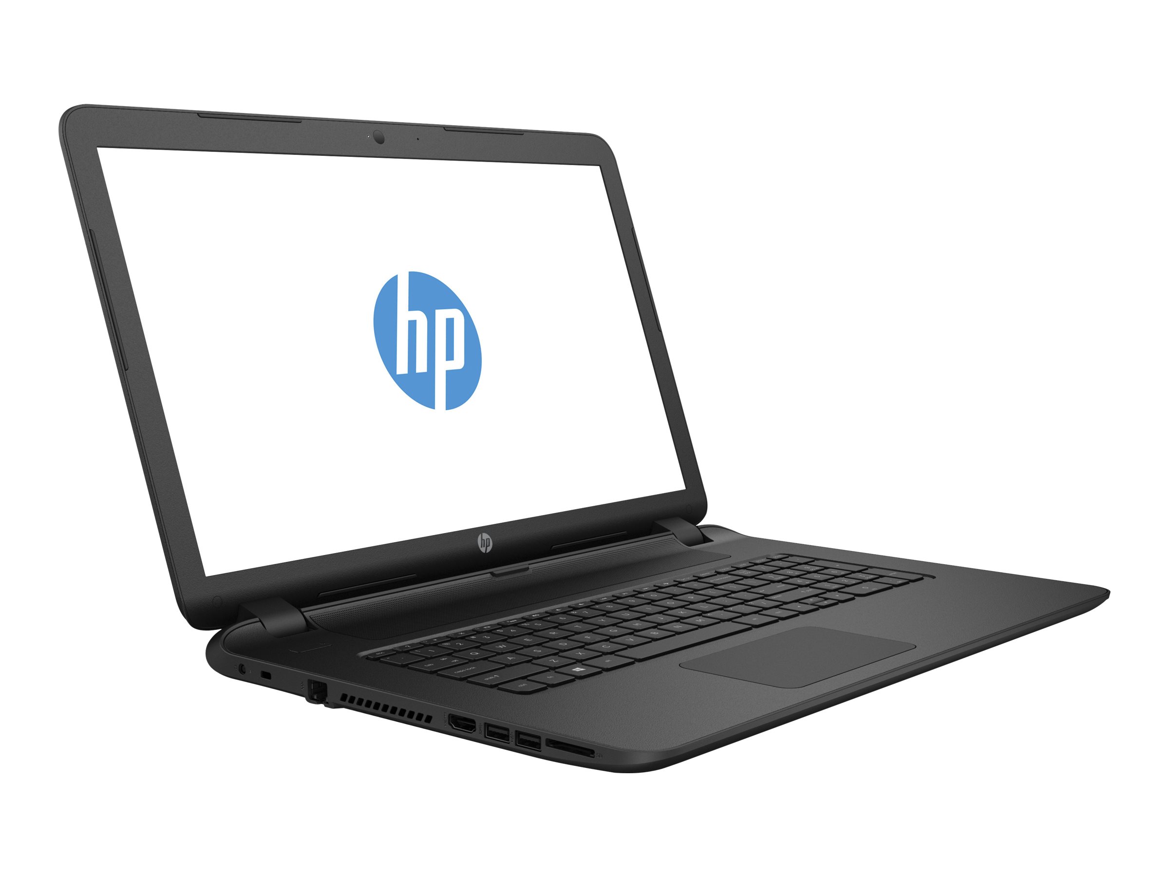 HP Laptop 17-p121wm - AMD A6 - 6310 / up to 2.4 GHz - Win 10 Home 64-bit - Radeon R4 - 4 GB RAM - 500 GB HDD - DVD SuperMulti - 17.3" 1600 x 900 (HD+) - HP textured linear pattern in black - kbd: US - image 3 of 5