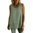 thumbnail image 6 of BTDECLAR Womens Tank Tops Double Layers Round Neck Summer Sleeveless Shirts Casual Loose Fit Lightweight Flowy Tunic Blouses Tops, 6 of 8