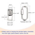 thumbnail image 3 of Uxcell 3mm Thick 1.83m Long Hook Loops Connectors Pendant Light Fixture Chain Nickle Color 1 Set, 3 of 5