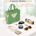 thumbnail image 5 of FORMRS Womens Corduroy Tote Bag Crossbody Shoulder Handbag with Pocket, Green Lemon Juice, 5 of 7