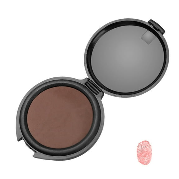 Portable Fingerprint Ink Pad Compact Thumbprint Stamp for Craft Stationery Identification and Document Signing