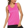 thumbnail image 4 of Hunpta Weekend Activewear Tankini Tops for Women, Women Casual Crew Neck Sports Vest Yoga Clothes Fitness Running Sports Top, Vest for Women Pink, 4 of 7