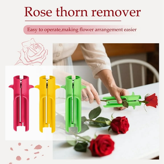 Gardening Tools Flower Thorn Remover - Rose Stem Stripper - Rose Stripper Thorn Remover Tool - Floral Thorn Remover for Roses, Durable Manual Stem Stripping Tool Red