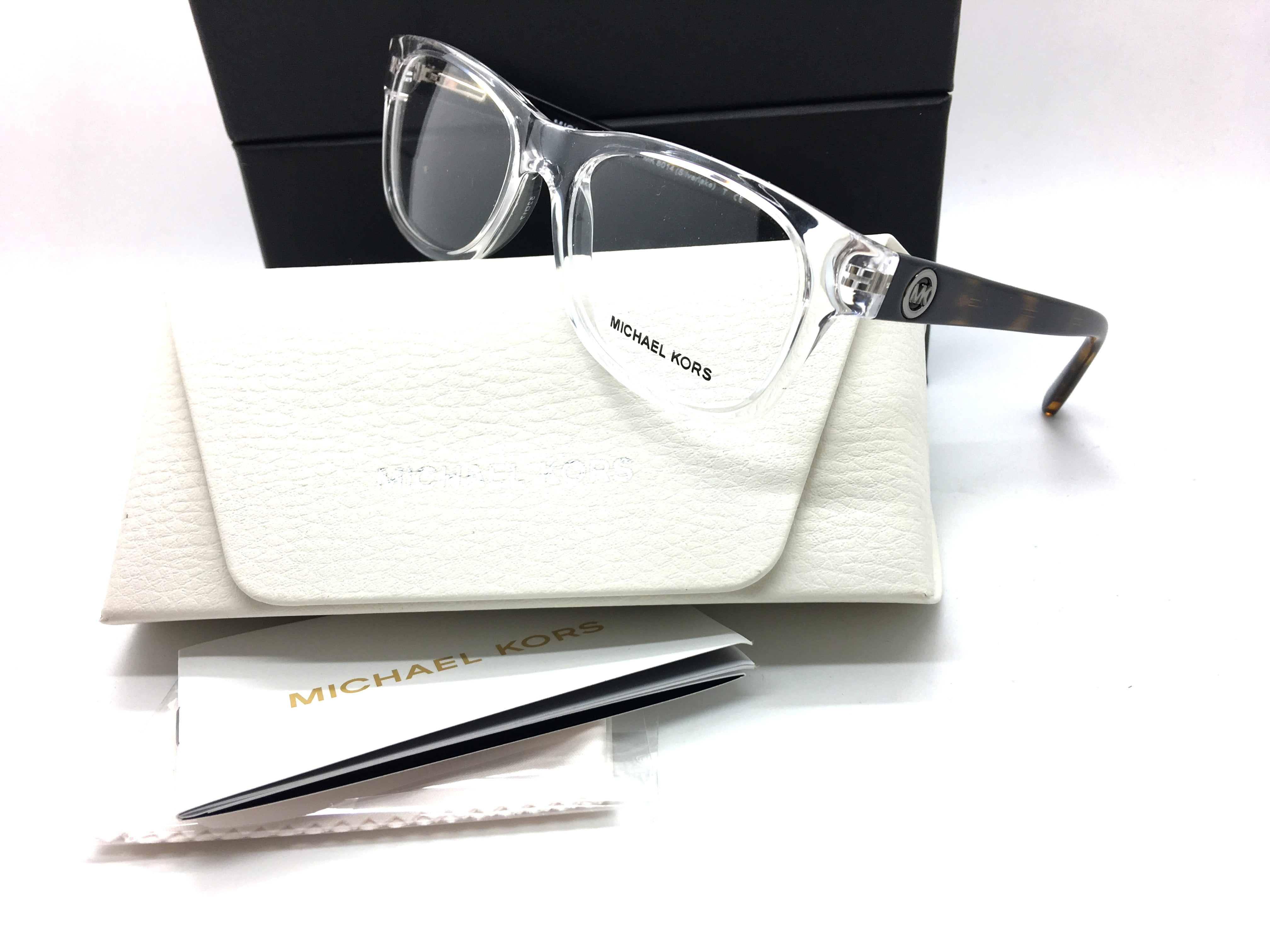Michael Kors New Authentic Crystal Clear Women Eyeglasses MK 8014 3050