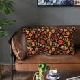 thumbnail image 5 of Halloween Throw Pillow Covers, halloween fun pumpkins Halloween Decorations Square Pillow Cases with Invisible Zipper for Bed Couch Sofa, Farmhouse Halloween Decor-2 Pack 12x12, 5 of 6