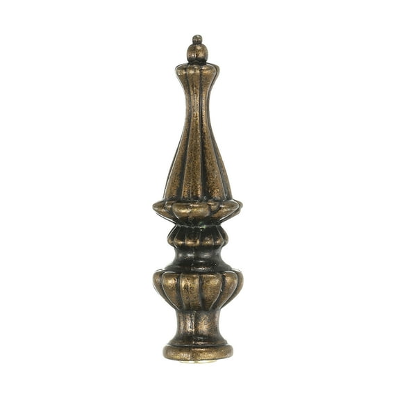 Uxcell 1pcs 1/4-27 Lamp Finial Cap Knob, Brushed Lamp Shade Top Harp Top, Bronze