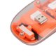 thumbnail image 2 of M Buder Ratón Inalámbrico Transparente Bluetooth 2.4G 2400 DPI Recargable RGB Anaranjado, 2 of 9