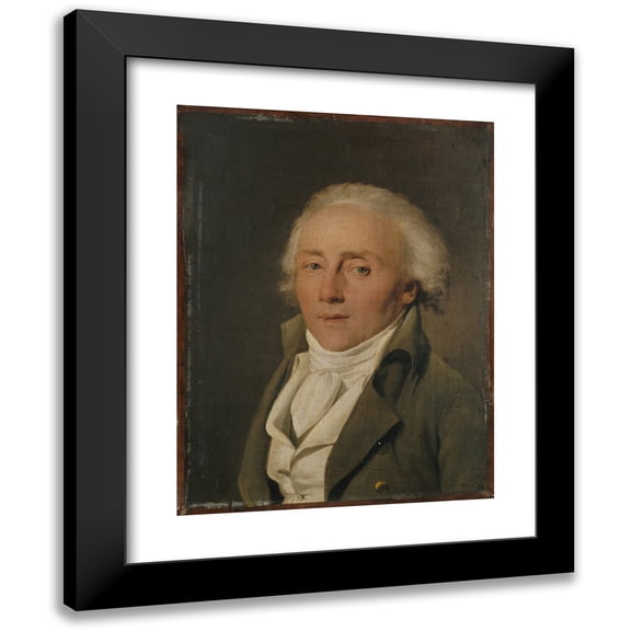 Louis Léopold Boilly 12x14 Black Modern Framed Museum Art Print Titled - Portrait of Jean-Baptiste Corsse (1760-1815), Actor (1805)