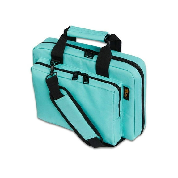 US PeaceKeeper Mini Range Pistol Case Robin's Egg Blue 12.75" P21102 600 Denier Polyester