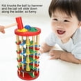 thumbnail image 3 of Wooden Ball Drop Toy,Kids Pounding Bench Hammer Pound Roll Ramp Toys Children's Wooden Knocking Ball Ladder Rotating Ball Table Educational Toy Gift for 3 4 5 Years Old Babies and, 3 of 9