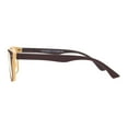 thumbnail image 3 of Matte Rubberized Hipster Horn Rim Spring Hinge Reading Glasses Brown +3.25, 3 of 3
