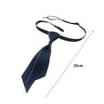 thumbnail image 6 of Women Men Neck Tie Adjustable Elastic Band Solid Color Graduation Bow Tie Bank Hotel Shirt Tie Formal Wear Accessory, 6 of 8