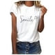 thumbnail image 1 of Camiseta Manga Corta Mujer Blanca Basicas T-Shirt Mujer Algodon Casual Cuello Redondo Camiseta de Verano con Estampado, 1 of 4