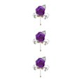 thumbnail image 2 of Youkk Tissu Chic et Élégant Broche Épingle Déclaration de Mode avec Pièce Exquise Moderne Minimaliste Corsage Rouge Violet 3Set, 2 of 6