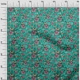 thumbnail image 3 of oneOone Cotton Poplin Turquoise Green Fabric Florals Fabric For Sewing Printed Craft Fabric By The Yard 42 Inch Wide, 3 of 4