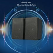 USB Wireds Speaker Stereo Subwoofer Sound Box 3.5mm Input USB Power Computer Speaker for Desktop PC