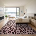 thumbnail image 3 of ODIKA Leopard Print Abstract Spotted Cheetah Motif Inspired Bordered Pink Flowing Foldable Easy Care for Master Suite, California King, Under Bed, 3 of 7