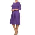 thumbnail image 3 of MOA COLLECTION Women's Plus Size Women's Jersey Knit A-Line Dress, 3 of 6