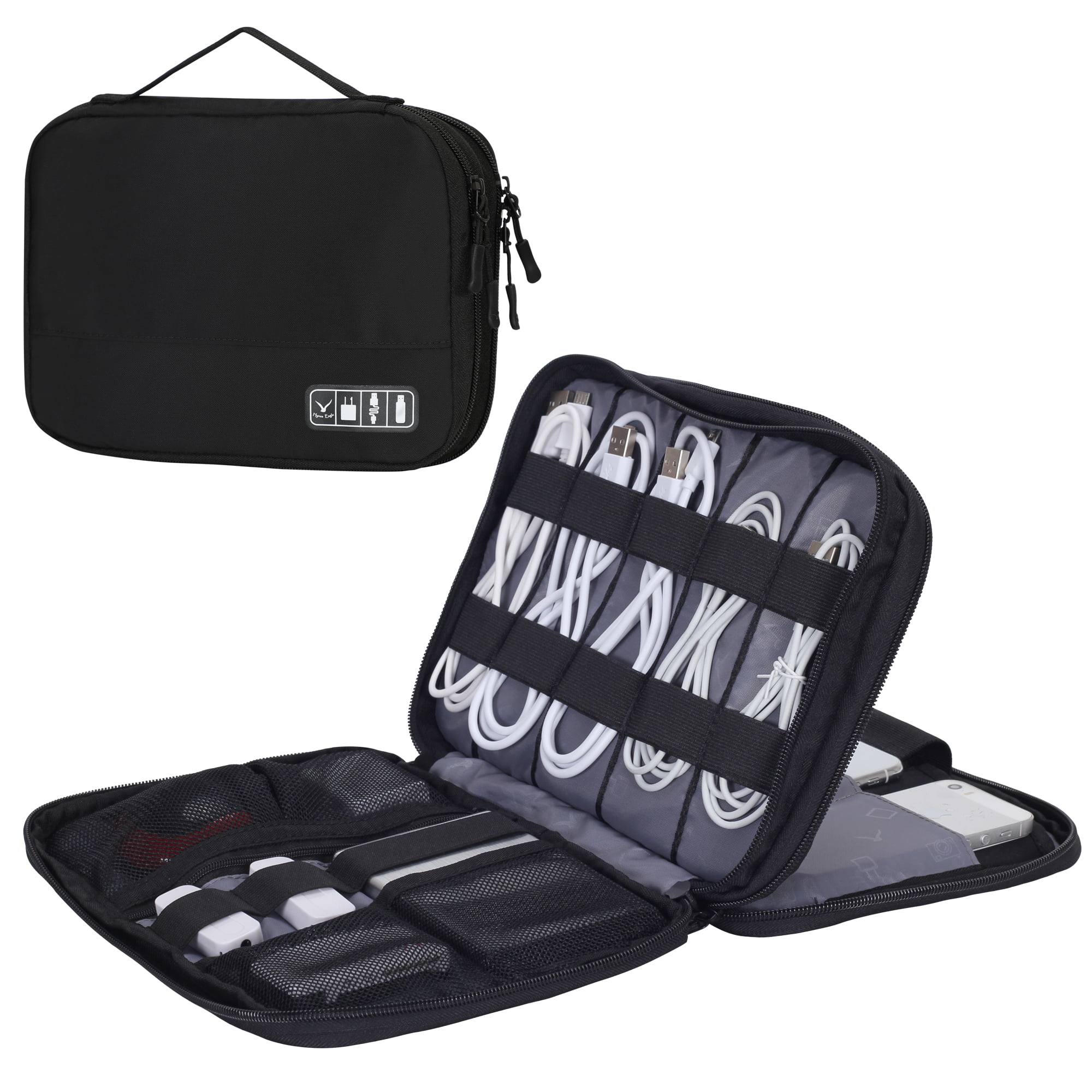 Double Layers Travel Cable Cord Organizer Electronics Accessories Case for Cords 