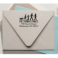 thumbnail image 3 of Printtoo Custom Family Silhouettes Self Inking Address Stamp Personalized Rubber Stamp Gift, 3 of 6