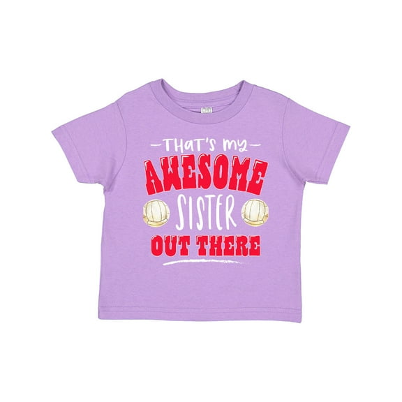 Inktastic That's My Awesome Sister out There with Volleyball Boys or Girls Toddler T-Shirt