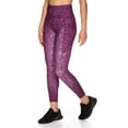 thumbnail image 2 of Reebok Women's Printed High Rise 7/8 Leggings with 25" Inseam and Side Pockets, 2 of 4