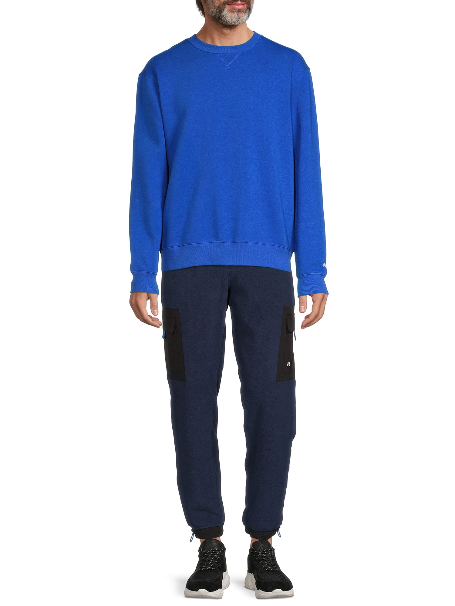 Russell Men's and Big Men's Fleece Crewneck Sweatshirt, Sizes up to 3XL