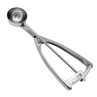 TrueCraftware 1-1/2 oz Stainless Steel Oval Portion Scoop Disher with Twin  Grip Handle- Cookie Scooper for Baking Cookie Scoops For Portion Control