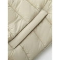 thumbnail image 2 of KVE Women's Hooded Packable Ultra Light Coat Warm Short Puffer Jacket Khaki S, 2 of 9
