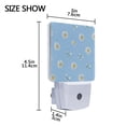 thumbnail image 4 of Pastel Blue Bows Daisies Flower LED Night Light Sensor Lamp Plug-in Adjustable Brightness 2 Pack, 4 of 7