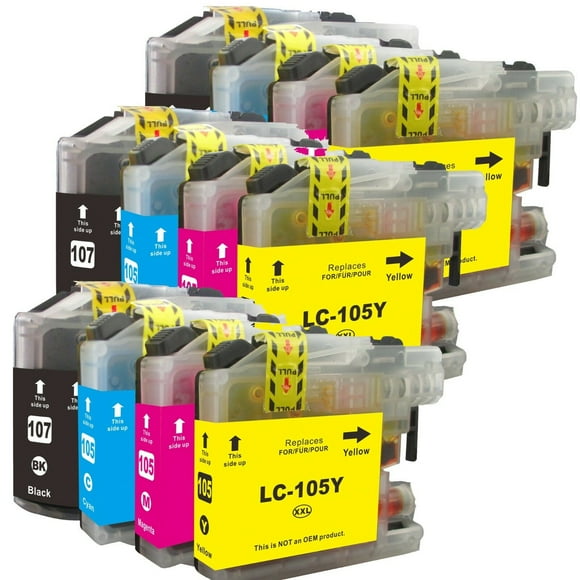 12 INK-3 Set LC107 LC105 Ink Cartridges for Brother Print