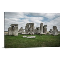 ARTCANVAS Stonehenge, United Kingdom Canvas Art Print - Size: 26" x 18" (0.75" Deep)