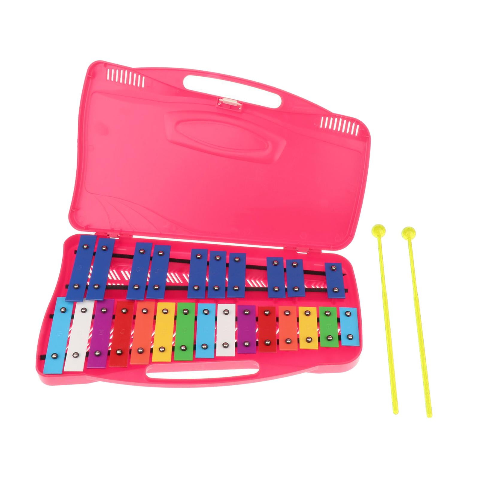 LeeQinersw Professional 25 Note Xylophone for Preschool Children Percussion Pink