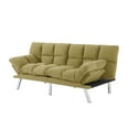 thumbnail image 2 of Gewnee Pullout Couch Bed,3 in 1 Convertible Sleeper Sofa Bed,Futon Corduroy Loveseat with Adjustable Backrest for Apartment and Office.Yellow, 2 of 19