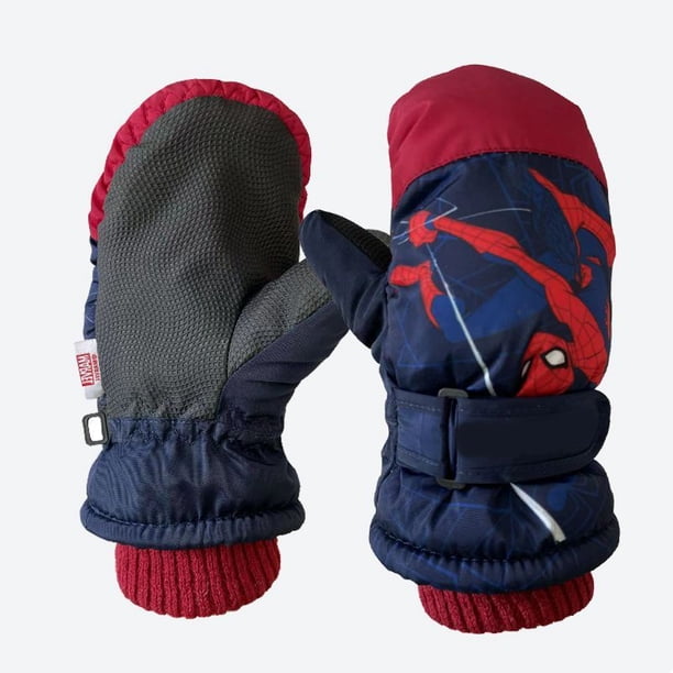 Guantes de esquí gruesos y cálidos de dibujos animados de Marvel Spider-Man Iron Man Capitán América Guantes impermeables creativos para niños