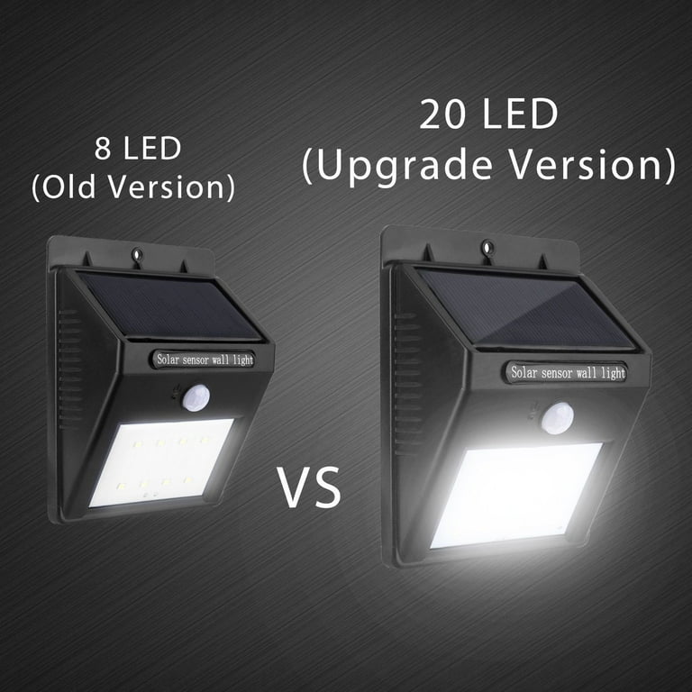 2 Motion Sensor Lights, 20 LED Waterproof Solar Powered Security Light 2 Motion Sensor Lights, 20 LED Waterproof Solar Powered Security Light