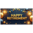 thumbnail image 3 of Elegant Balloon Design Happy Retirement Gold Celebration Banner for Indoor Decoration Office Party Event, 3 of 8