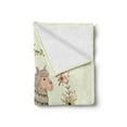 thumbnail image 2 of Llama Soft Flannel Fleece Blanket, Colorful Watercolor Floral Wreath and South American Animal Illustration with Banner, Cozy Plush for Indoor and Outdoor Use, 50" x 70", Multicolor, by Ambesonne, 2 of 5