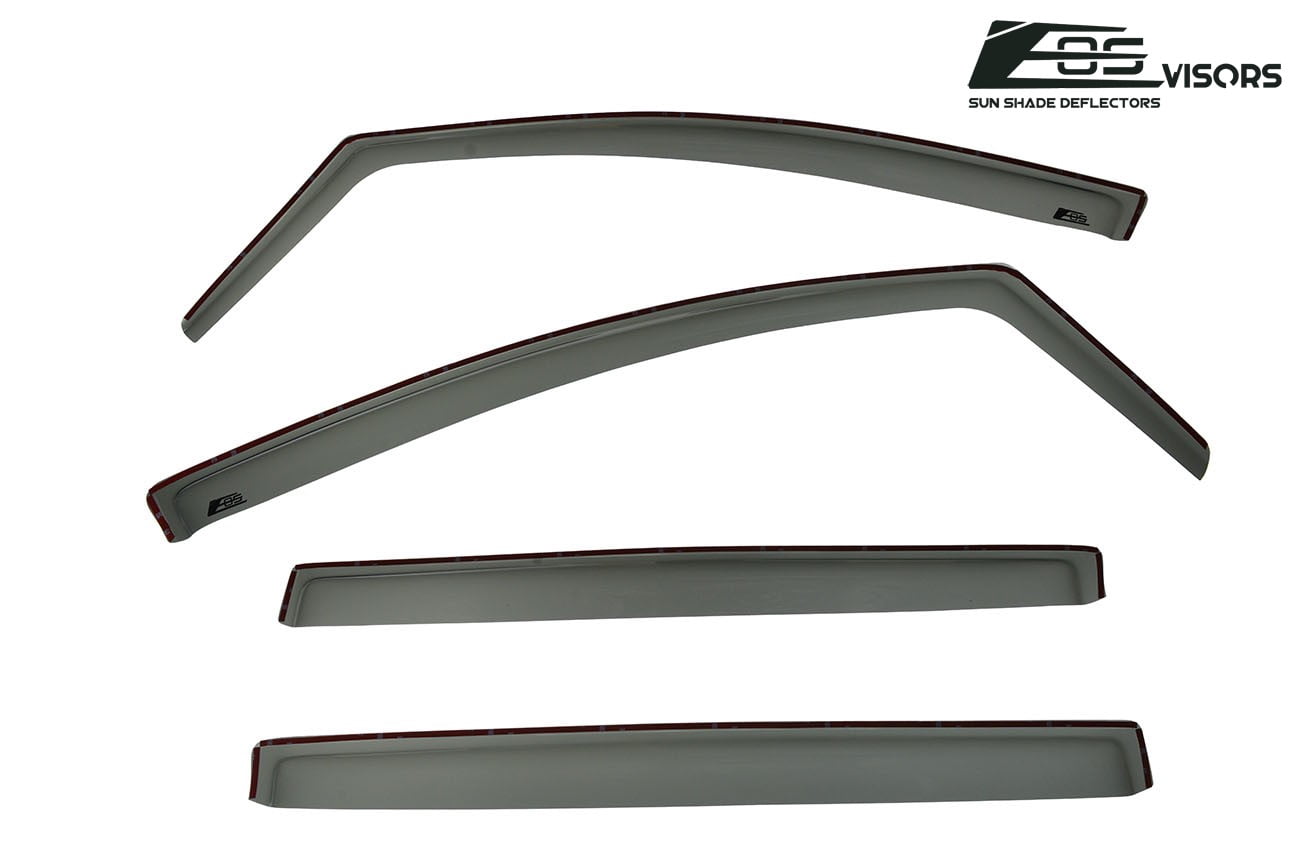 Extreme Online Store Replacement for 2011-2017 Honda Odyssey | EOS Visors JDM in-Channel Style Smoke Tinted Side Vents Window Deflectors Rain Guard