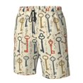 thumbnail image 4 of Pofeuu Vintage Keys1 Prin Men's Swim Trunks Quick Dry Bathing Suit Swimming Board Shorts Mesh Lining Beach Swimwear-3X-Large, 4 of 6